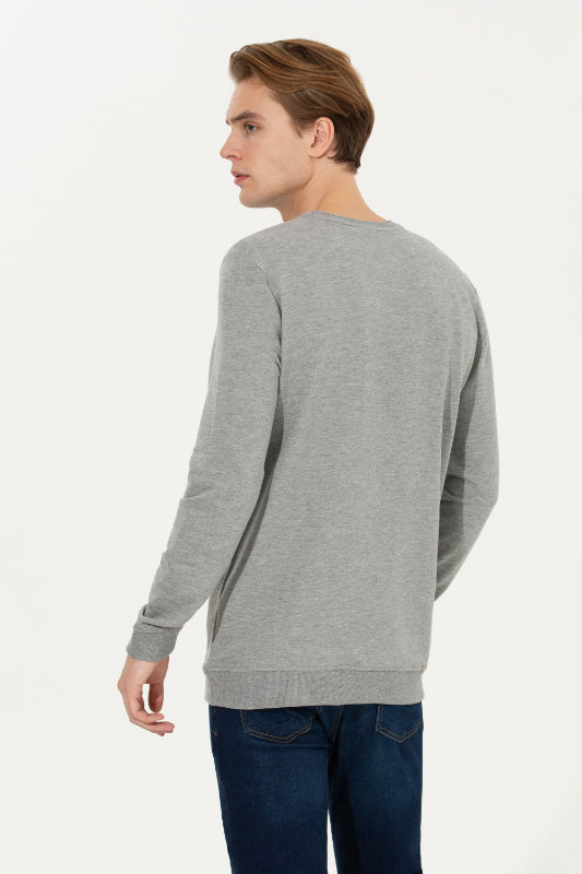 SWEATSHIRT-GREY MELANGE