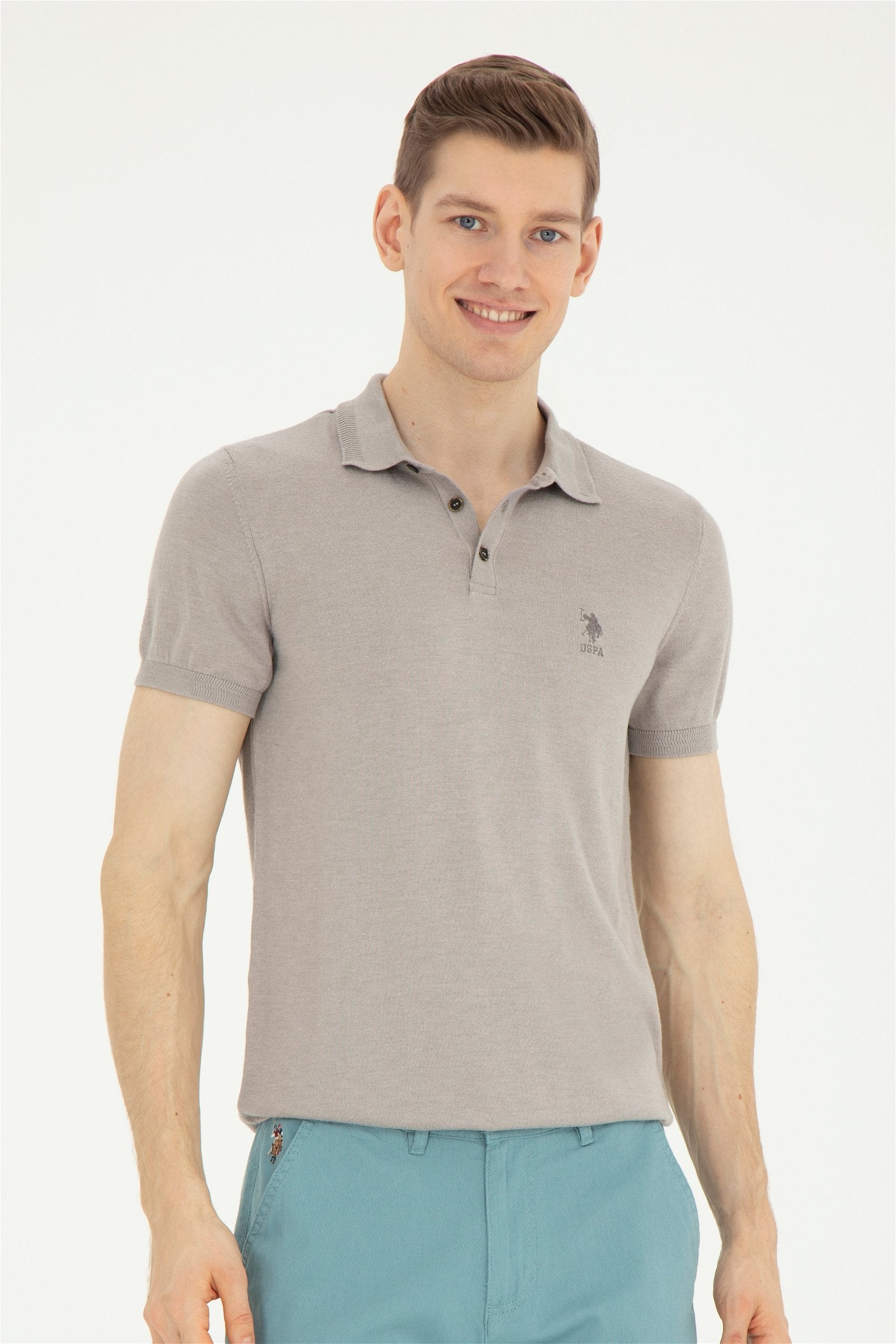 Mans Polo Shirt Dark Grey