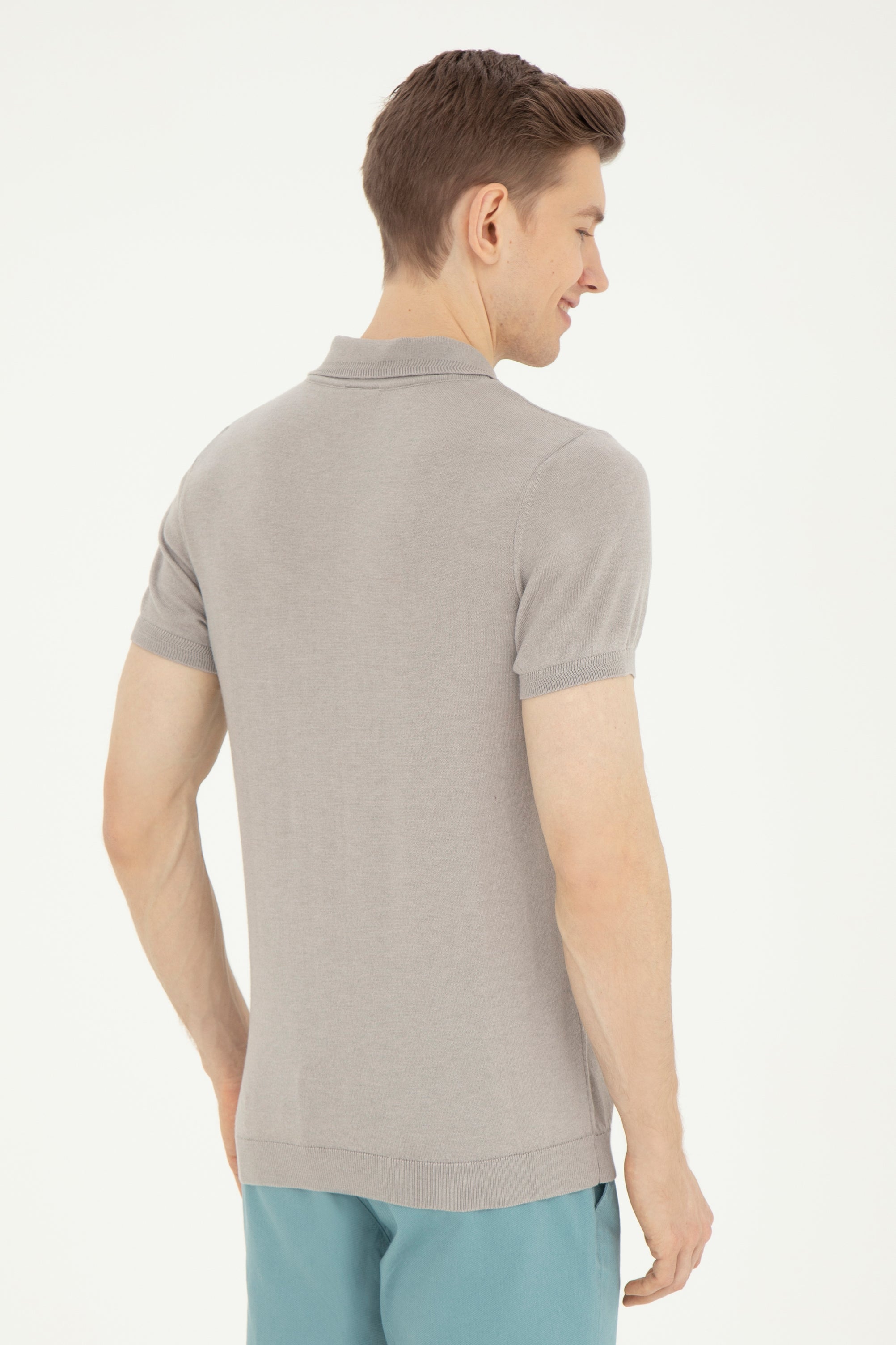 Mans Polo Shirt Dark Grey