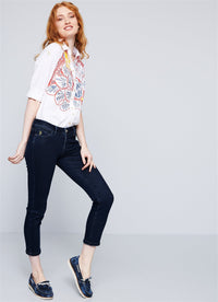 Womens Ladies Jeans Dark Blue