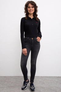Womens Ladies Jeans Black