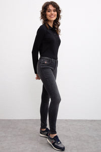 Womens Ladies Jeans Black