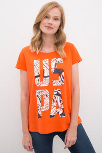 Womens Ladies T-Shirt Vermilion