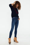 Womens Ladies Jeans Dark Blue