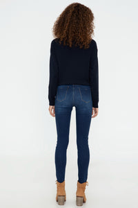 Womens Ladies Jeans Dark Blue