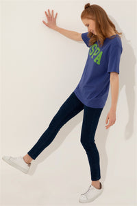 Womens Ladies T-Shirt Royal Blue