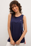 LADIES T-SHIRT-NAVY BLUE