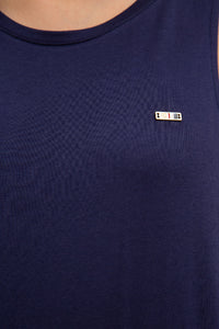 LADIES T-SHIRT-NAVY BLUE