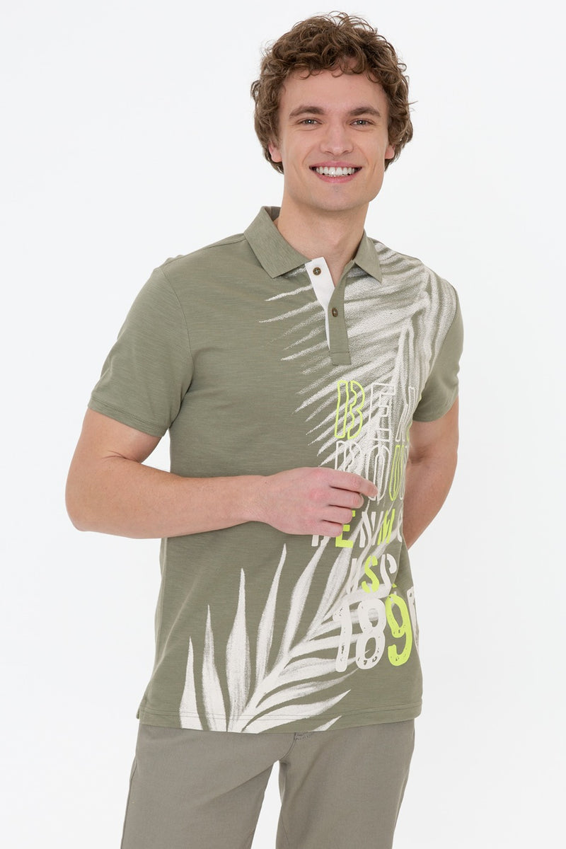 Mens Polo Shirt Khaki