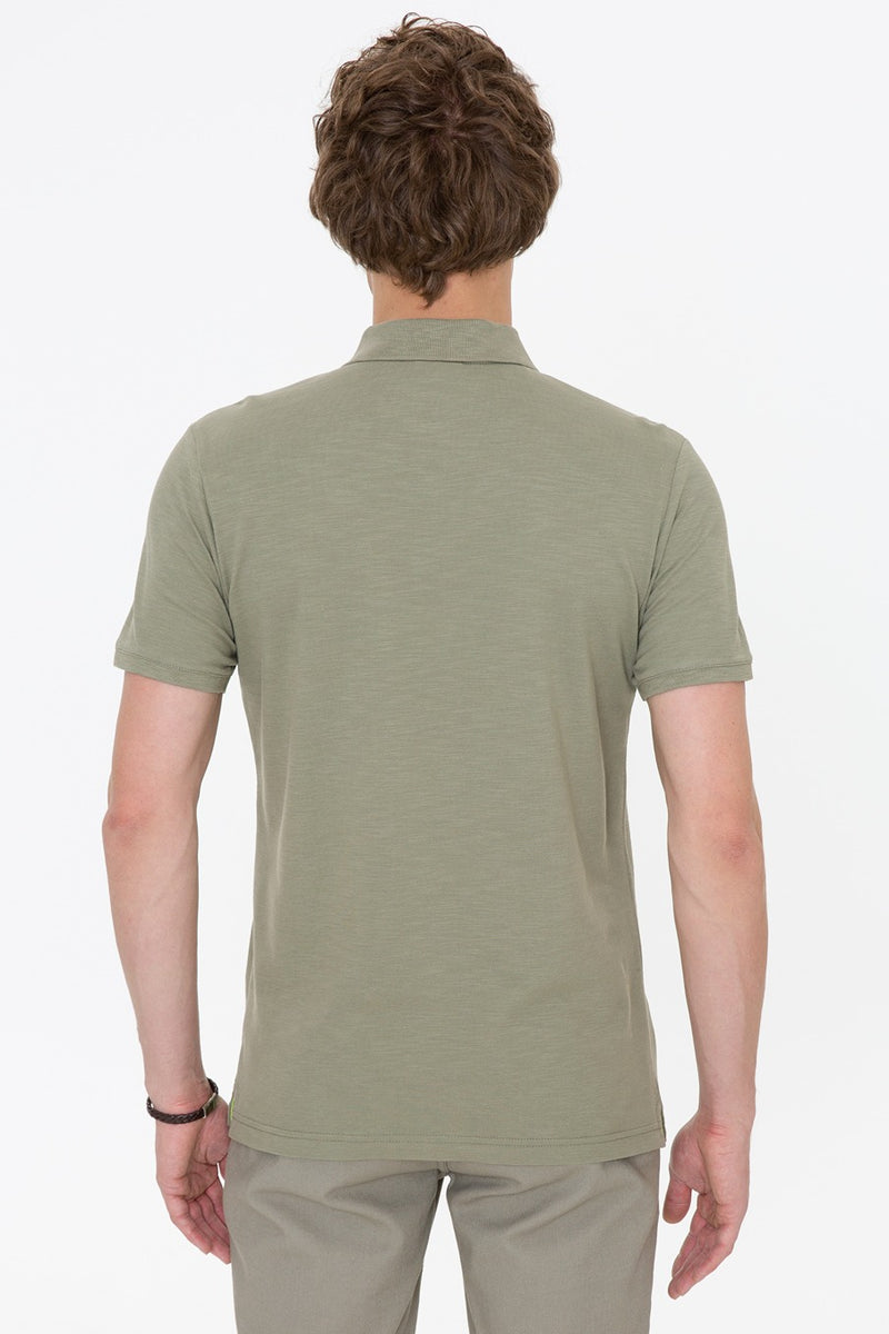 Mens Polo Shirt Khaki