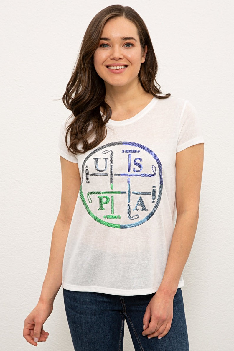 Womens Ladies T-Shirt Navy Blue
