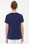 Womens Ladies T-Shirt Navy Blue