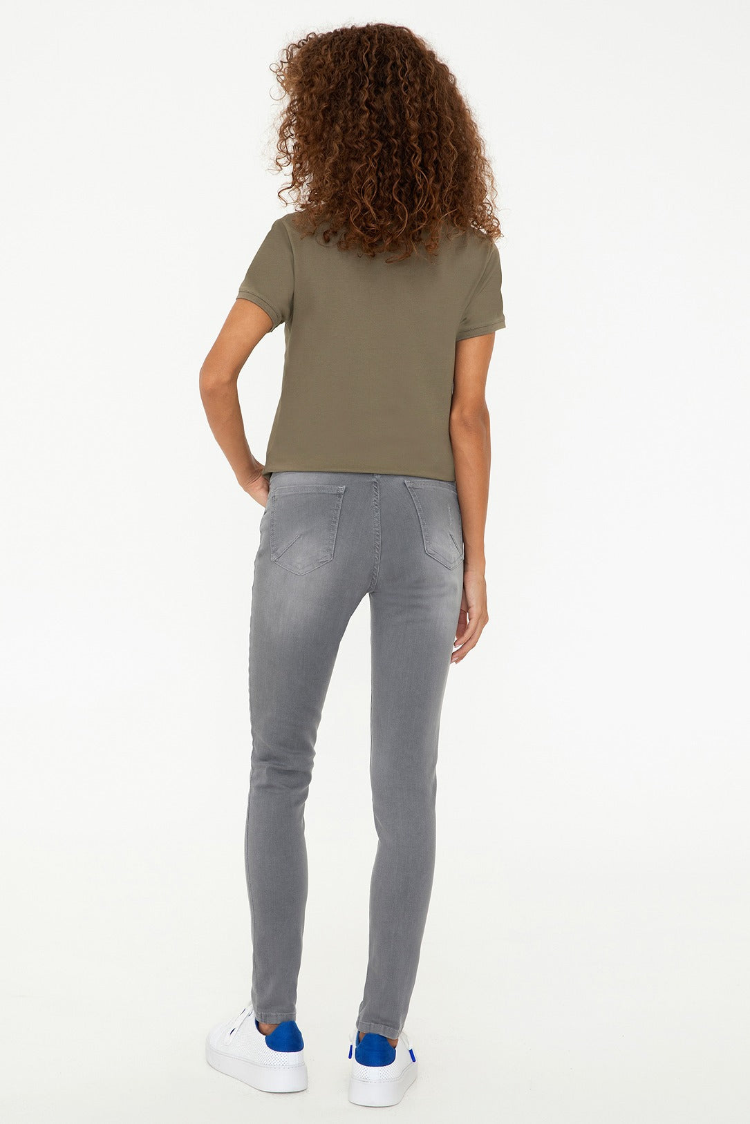 Womens Ladies Jeans Grey