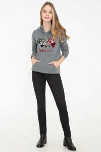 Womens Ladies Jeans Dark Grey