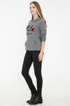 Womens Ladies Jeans Dark Grey