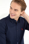 BASIC SHIRT-NAVY BLUE