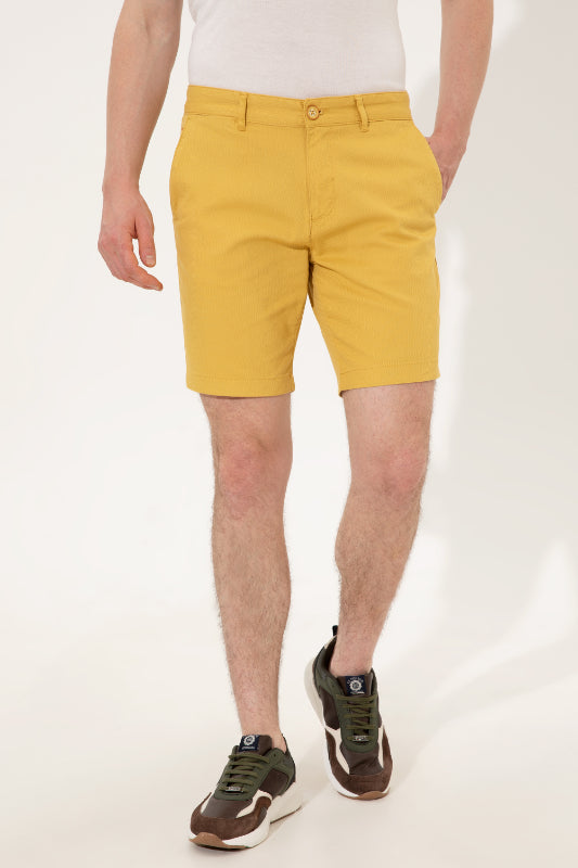 SHORTS-SAFFRON