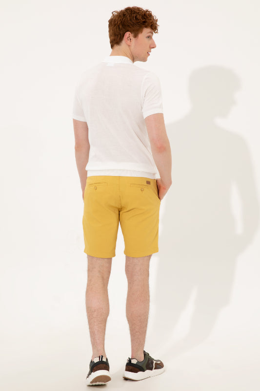 SHORTS-SAFFRON