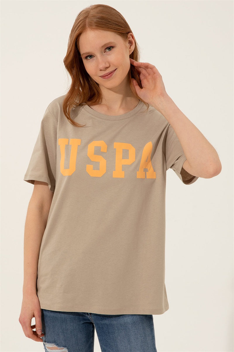 Womens Ladies T-Shirt Khaki