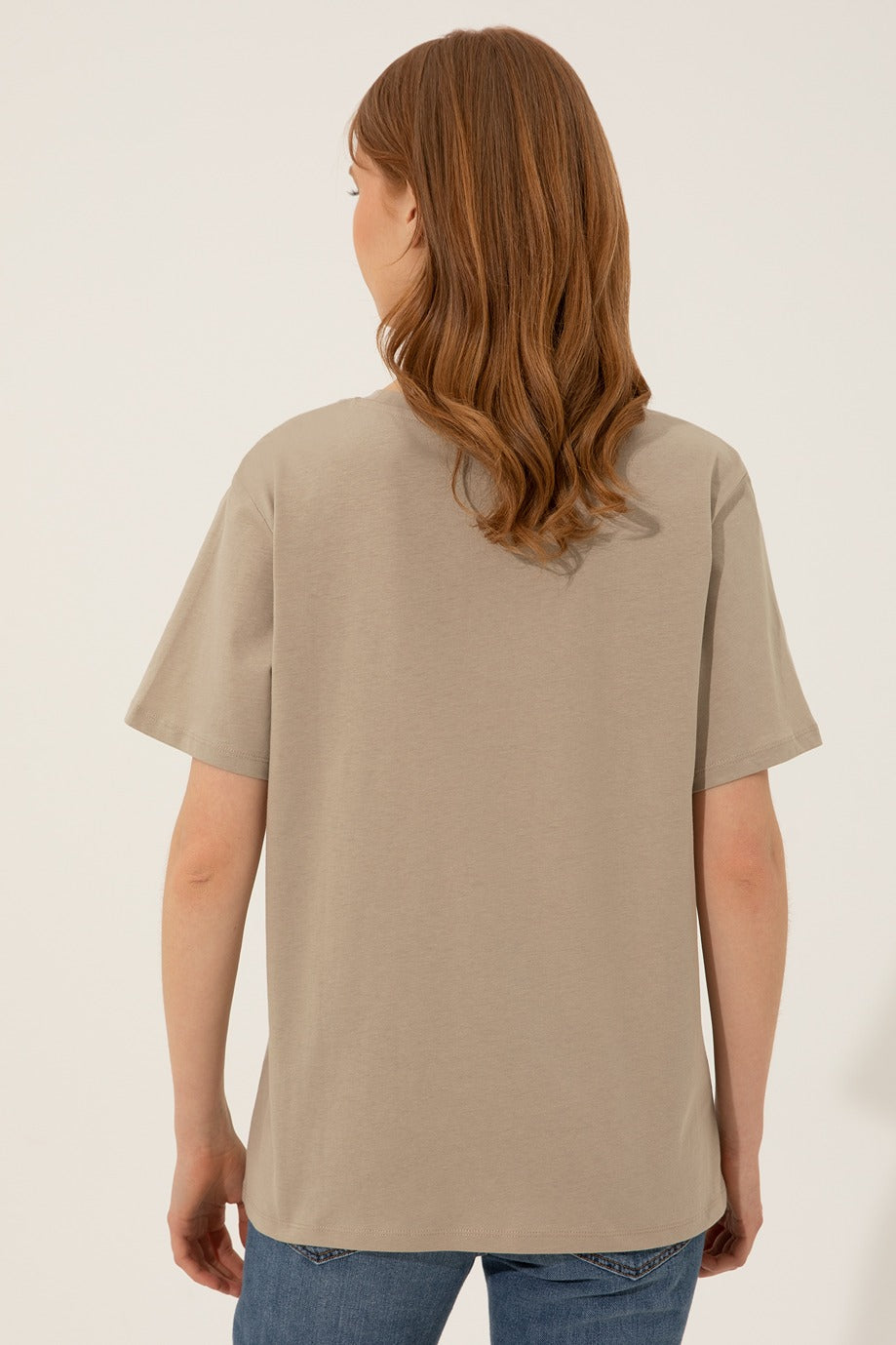 Womens Ladies T-Shirt Khaki
