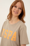 Womens Ladies T-Shirt Khaki