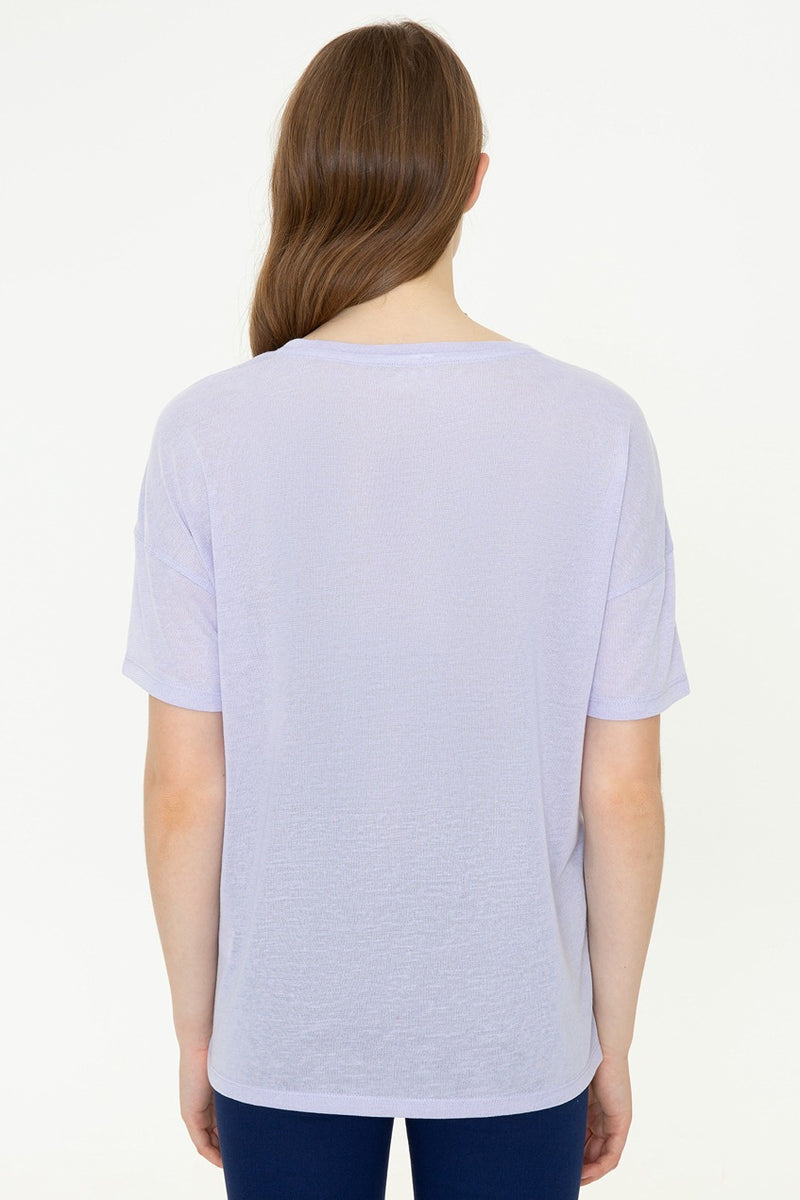 Womens Ladies T-Shirt Lilac