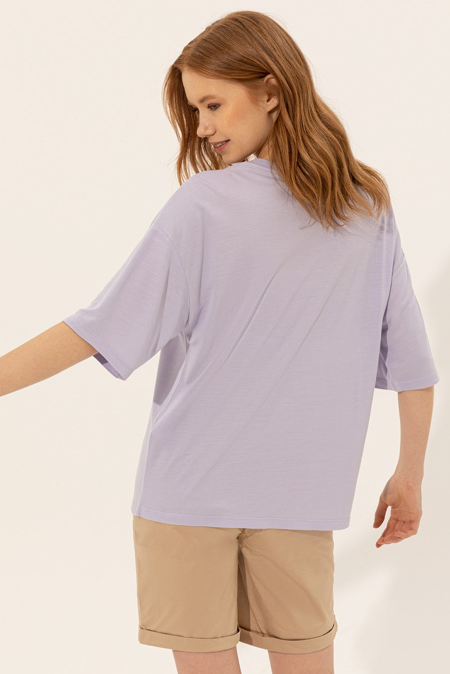 Womens Ladies T-Shirt Lilac