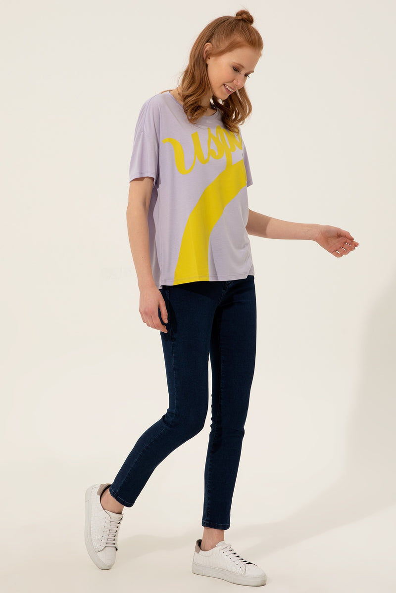 Womens Ladies T-Shirt Lilac