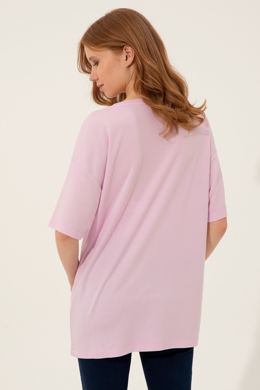 Womens Ladies T-Shirt Light Pink