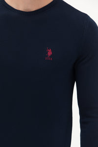 Mens Basic Knitwear Navy Blue
