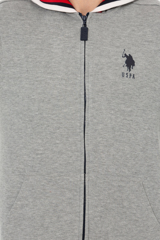 HOODIE-GREY MELANGE