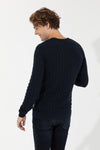 BASIC KNITWEAR-NAVY BLUE