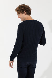 BASIC KNITWEAR-NAVY BLUE