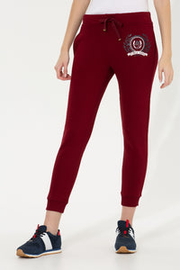 LADIES SWEATPANTS-CHERRY