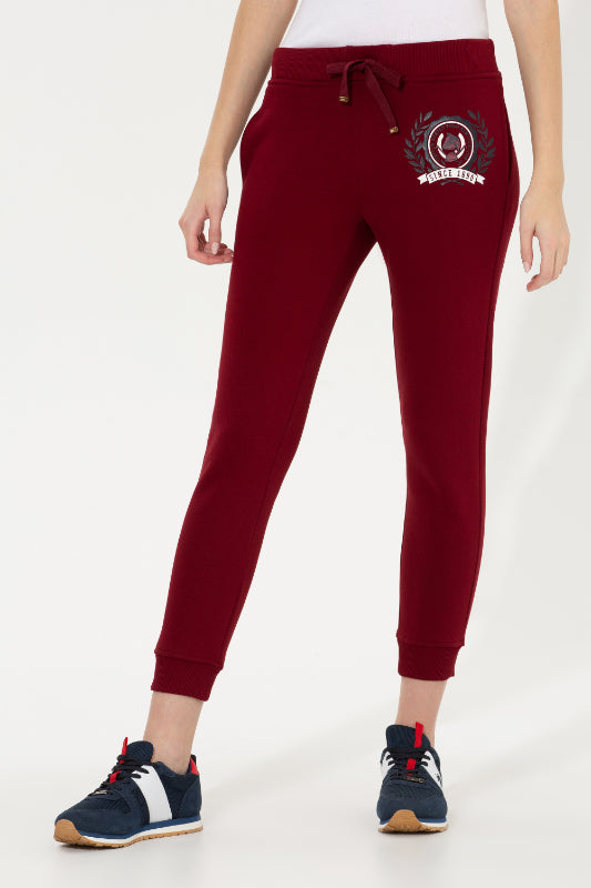 LADIES SWEATPANTS-CHERRY
