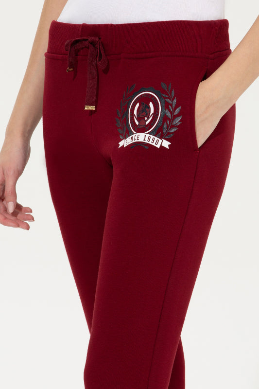 LADIES SWEATPANTS-CHERRY