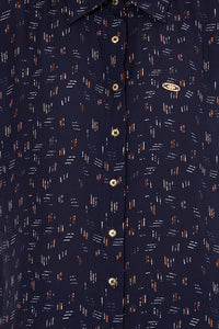 Womens Ladies Shirt Navy Blue