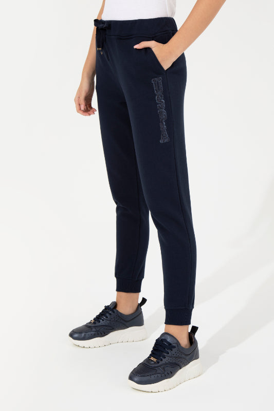 LADIES SWEATPANTS-NAVY BLUE