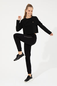 LADIES SWEATPANTS-BLACK