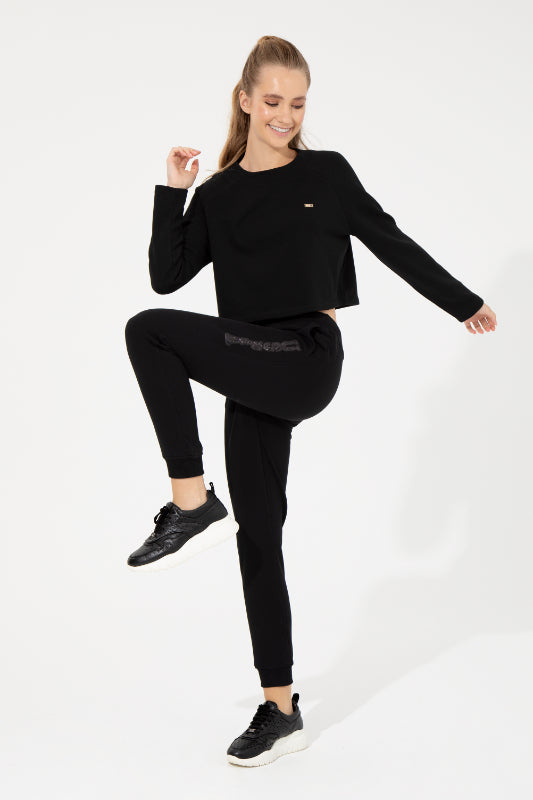 LADIES SWEATPANTS-BLACK