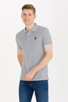BASIC POLO SHIRT-GREY MELANGE