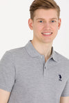 BASIC POLO SHIRT-GREY MELANGE