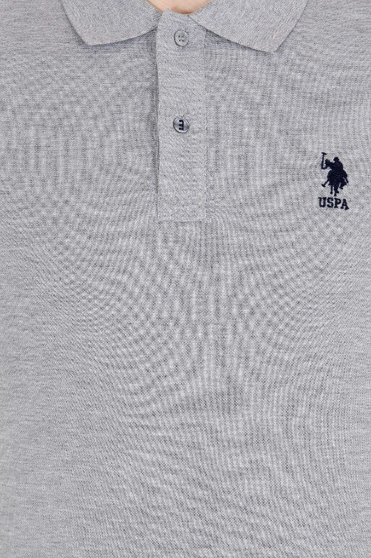BASIC POLO SHIRT-GREY MELANGE