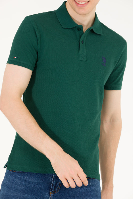 BASIC POLO SHIRT-DARK GREEN