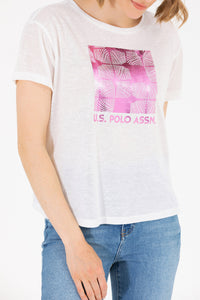 LADIES T-SHIRT-ECRU