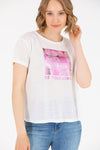 LADIES T-SHIRT-ECRU