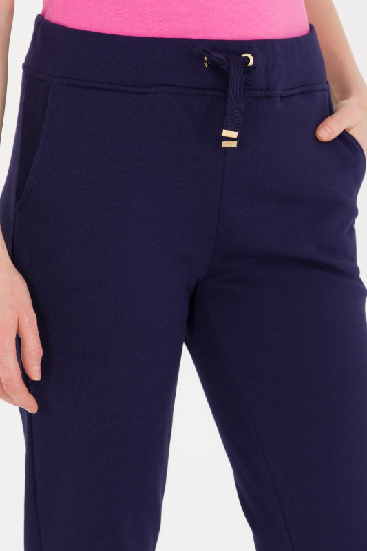 LADIES SWEATPANTS-NAVY BLUE