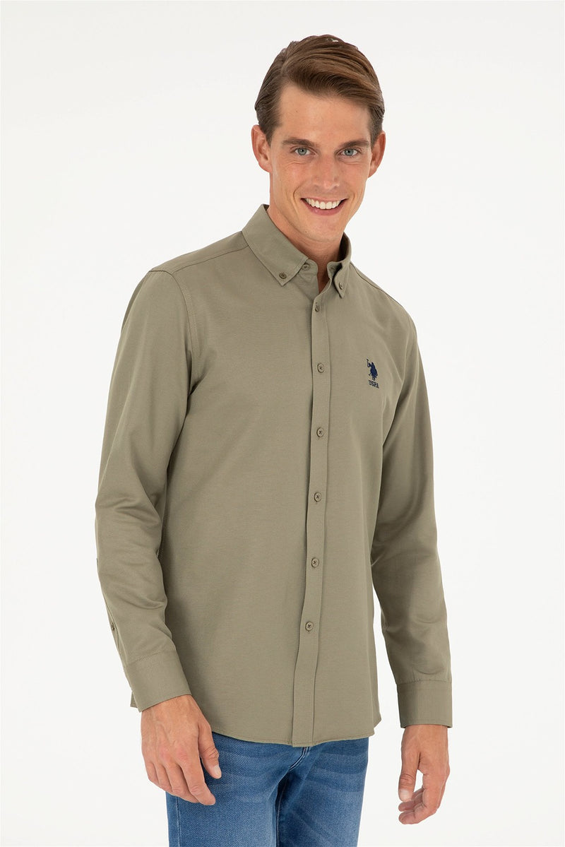 Mens Basic Shirt Khaki