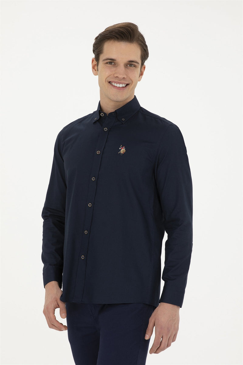 Mens Basic Shirt Navy Blue