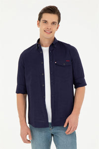 Mans Shirt Navy Blue